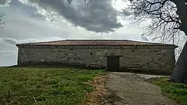 Outside the church