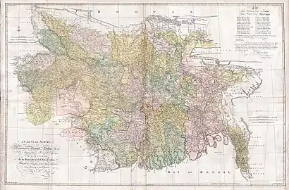 Mughal Bengal in 1776 by James Rennell