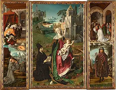 Bartolomé Bermejo, Virgen de Montserrat altarpiece, 1485