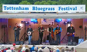 Doyle Lawson & Quicksilver on stage at the 2015 Tottenham Bluegrass Festival in Ontario, Canada
