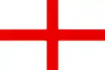 Admiral of the White Squadron command flag 1702 to 1864 for use in the Kingdom of England, Great Britain and the United Kingdom.