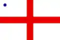 Vice Admiral of the White Squadron command flag 1702 to 1805 for use in the Kingdom of Great Britain.