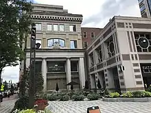 Forbes & Wallace plaza, modeled after the department store which once stood on the site
