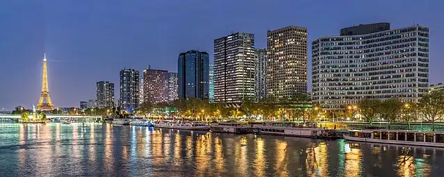 The Front de Seine project in the 15th arrondissement (1970s)