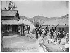 Gulistan station on the Great Military Railway, at entrance to Khojak Tunnel