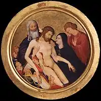 Pietà with God the Father and the dove of the Holy Spirit, Jean Malouel 1400-1410