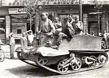 Red Army in Bucharest near Carol I Boulevard, in August 1944