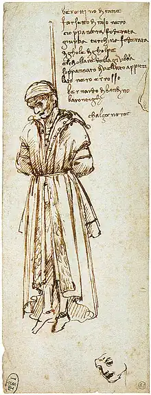 Sketch of the hanging of Bernardo Bandini Baroncelli, 1479