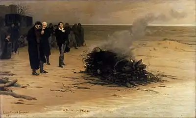 Louis Edouard Fournier  The Funeral of Shelley  1889