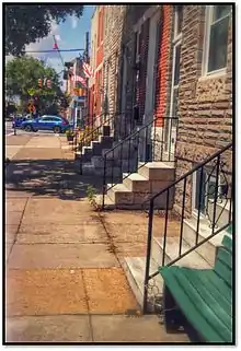 Image 18Marble steps, East Fort Avenue, Locust Point, August 2014 (from Culture of Baltimore)