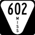 Mississippi Highway 602 marker
