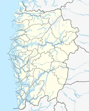 Langfossen is located in Vestland