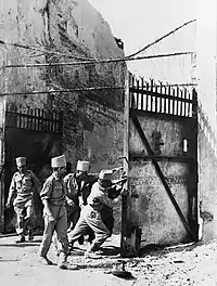 Madras Sappers open gates after capture of Fort Dufferin