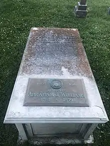 Tombstone of Abraham J. Williams, third governor of Missouri
