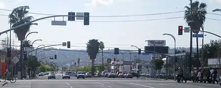 Van Nuys Boulevard at the Metro Orange Line crossing